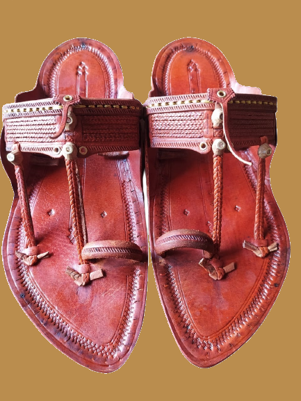 Picture of Handcrafted Kapashi Leather Chappal - Premium Quality with Traditional Look, Wide Bridge and 6 Strips